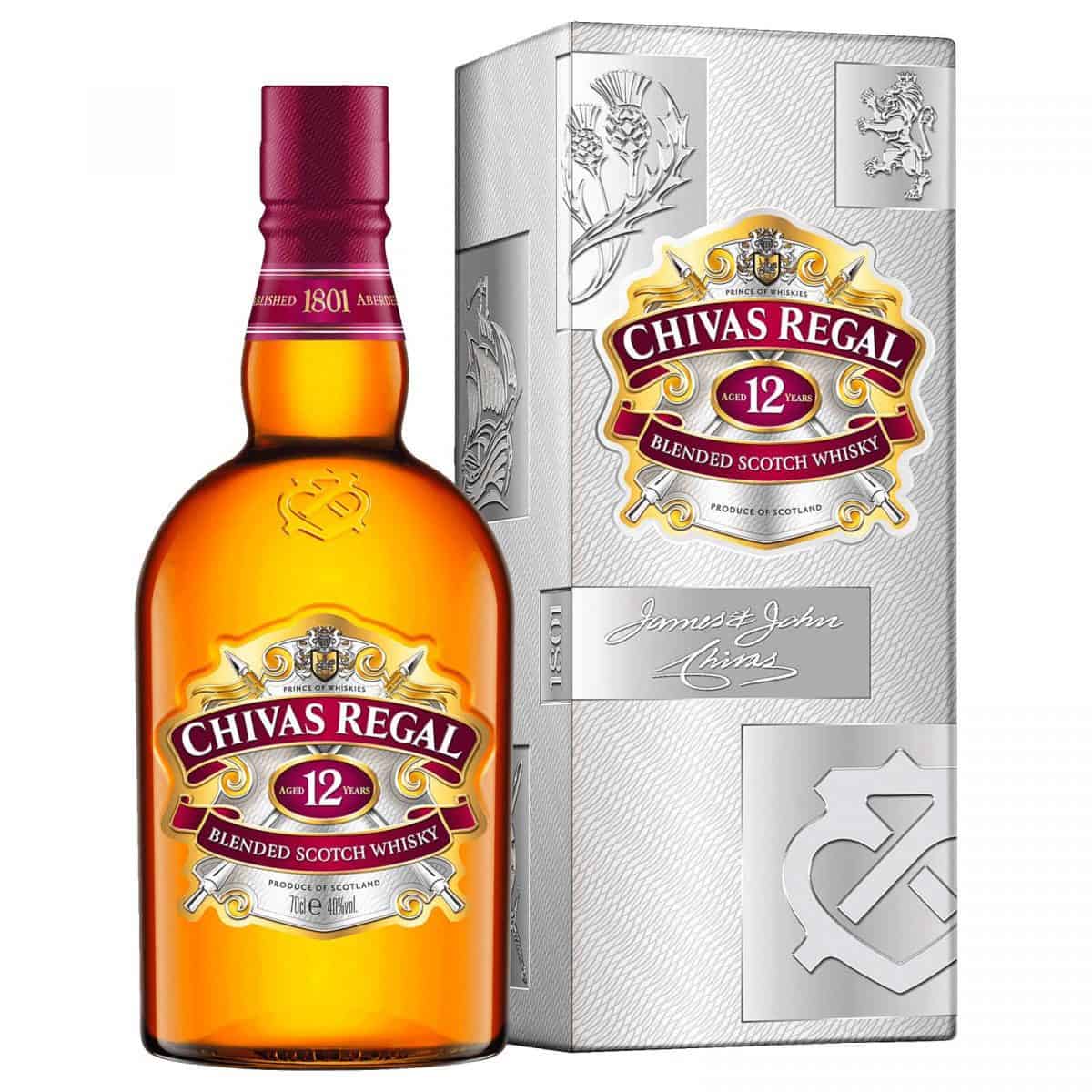 Chivas Regal Aged 12 Years Blended Scotch Whisky 40%-VOL 0,7L – Drink Store  Köln